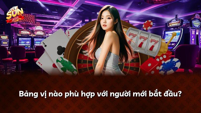 Bảng vị nào phù hợp với người mới bắt đầu?